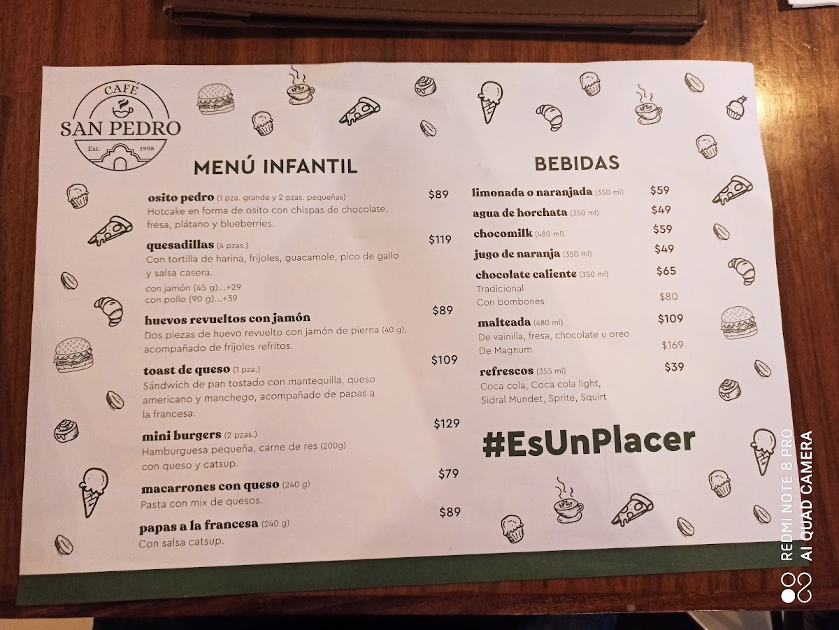Café San Pedro - Catedral Menu - Image 1
